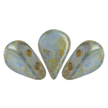 Opaque Blue/Green Ceramic Amos par Puca Beads