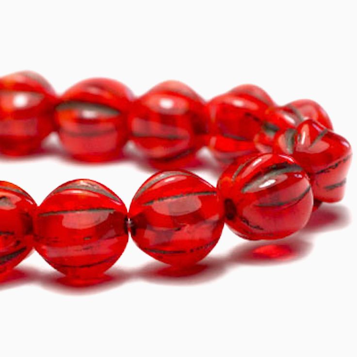 6mm Melon Red Orange Brown