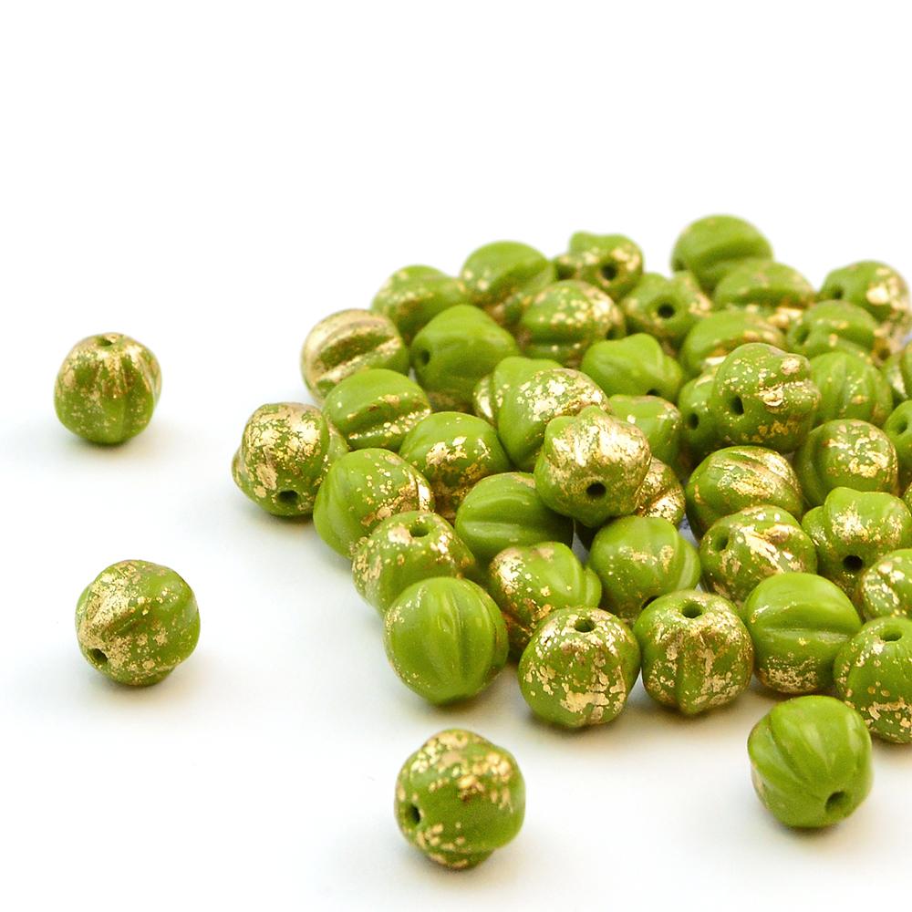 6mm Melon Avocado Gold