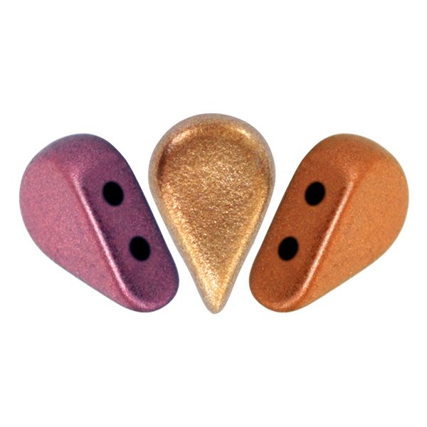 Yellow Gold Metalic Iris Amos par Puca Beads