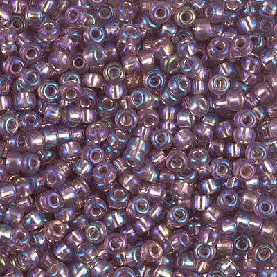 Silver-Lined Smoky Amethyst AB Miyuki Seed Beads 8/0