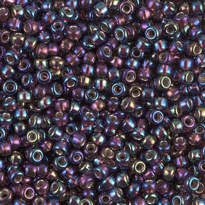 Silver-Lined Dark Smoky Amethyst Miyuki Seed Beads 8/0