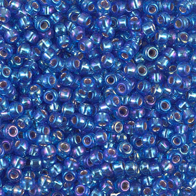 Silver-Lined Sapphire AB Miyuki Seed Beads 8/0