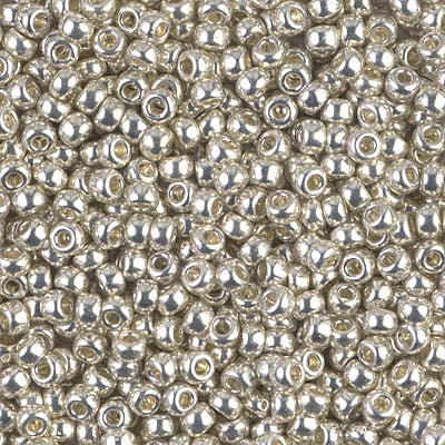 Miyuki Size 8/0 Round Seed Beads – Duracoat Galvanized Silver, 22gm (8-4201)