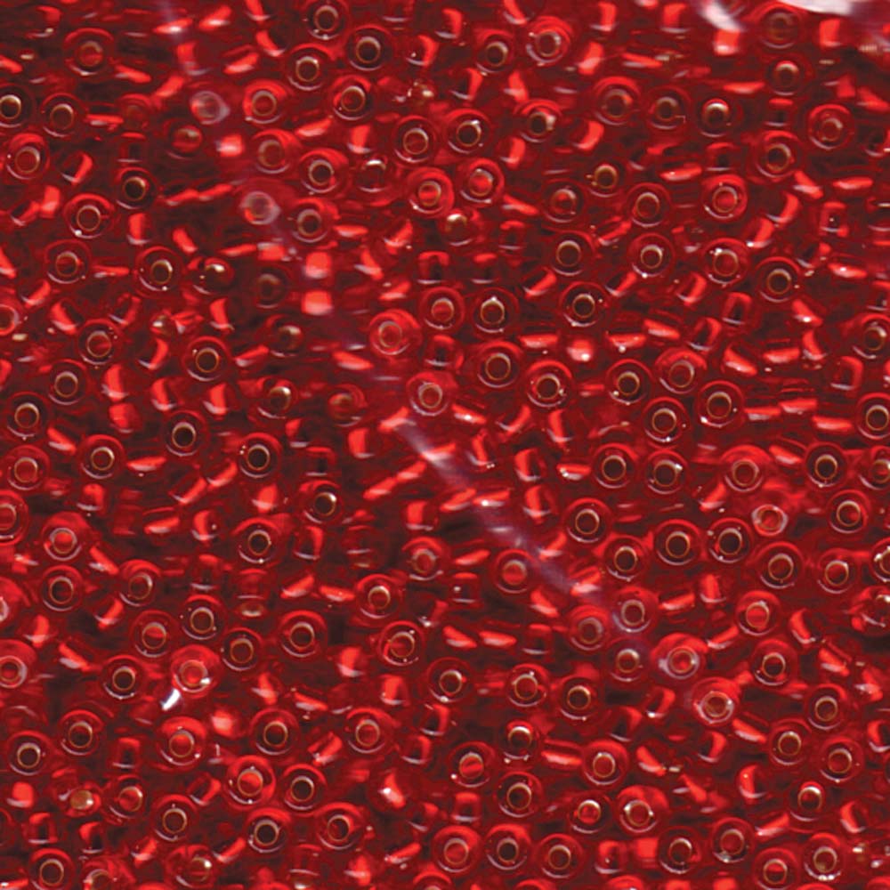 Silver-Lined Ruby Miyuki Seed Beads 8/0