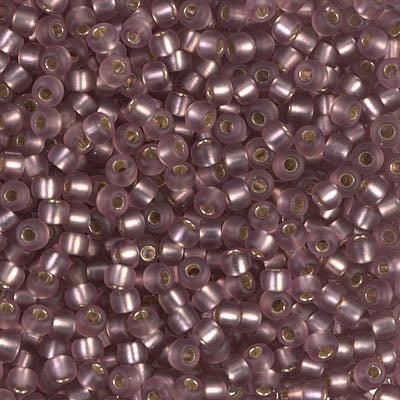 Matte Silver-Lined Smoky Amethyst Miyuki Seed Beads 8/0