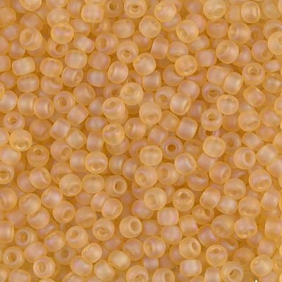 Matte Transparent Light Topaz AB Miyuki Seed Beads 8/0