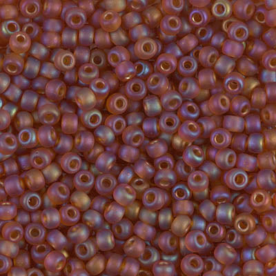 Matte Transparent Topaz AB Miyuki Seed Beads 8/0