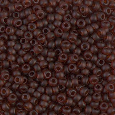 Matte Transparent Dark Topaz Miyuki Seed Beads 8/0