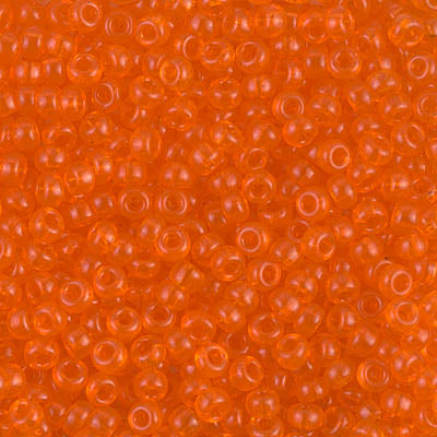 Transparent Orange Miyuki Seed Beads 8/0