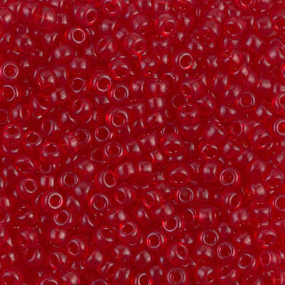 Transparent Ruby Miyuki Seed Beads 8/0