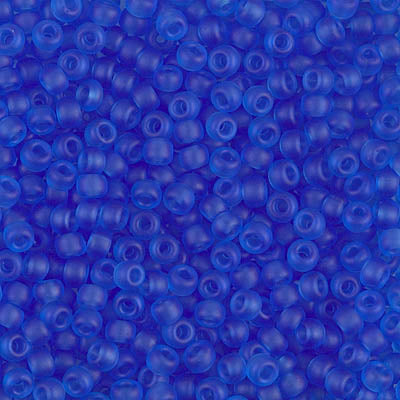 Matte Transparent Sapphire Miyuki Seed Beads 8/0