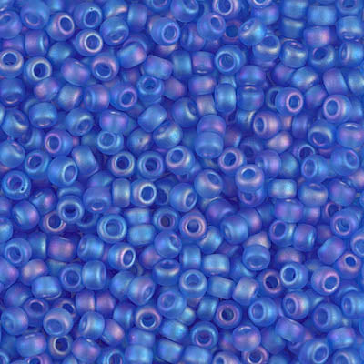Matte Transparent Sapphire AB Miyuki Seed Beads 8/0