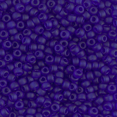 Matte Transparent Cobalt Miyuki Seed Beads 8/0