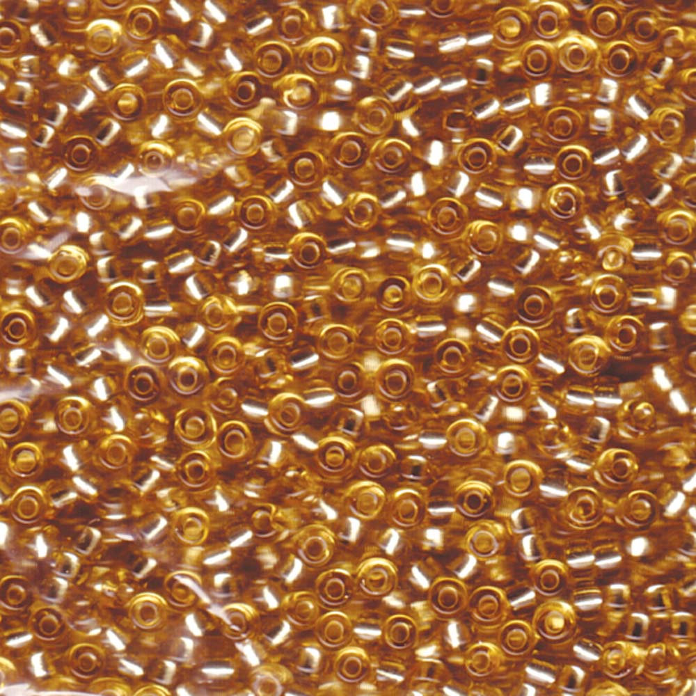 Silver-Lined Light Gold Miyuki Seed Beads 8/0