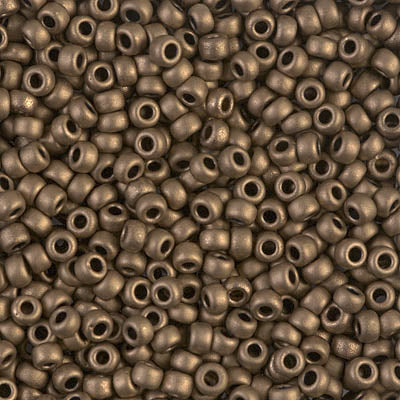 Matte Metallic Gold Miyuki Seed Beads 8/0