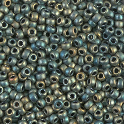 Matte Teal AB Miyuki Seed Beads 8/0