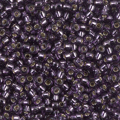 Silver-Lined Amethyst Miyuki Seed Beads 8/0