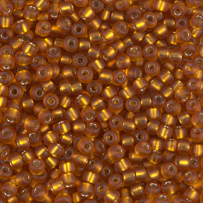 Matte Silver-Lined Topaz Miyuki Seed Beads 8/0