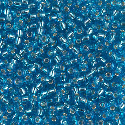 Silver-Lined Dark Aqua Miyuki Seed Beads 8/0
