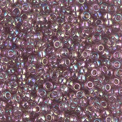 Transparent Dark Smoky Amethyst AB Miyuki Seed Beads 8/0