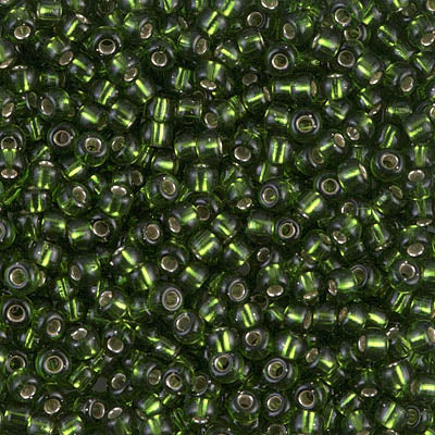 Silver-Lined Olive Miyuki Seed Beads 8/0