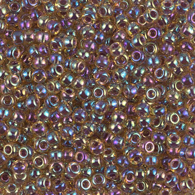 Berry Lined Light Topaz AB Miyuki Seed Beads 8/0