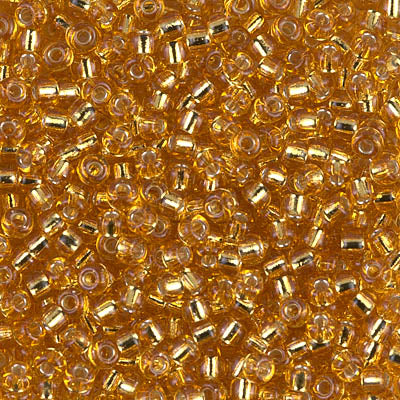 Silver-Lined Dark Gold Miyuki Seed Beads 8/0