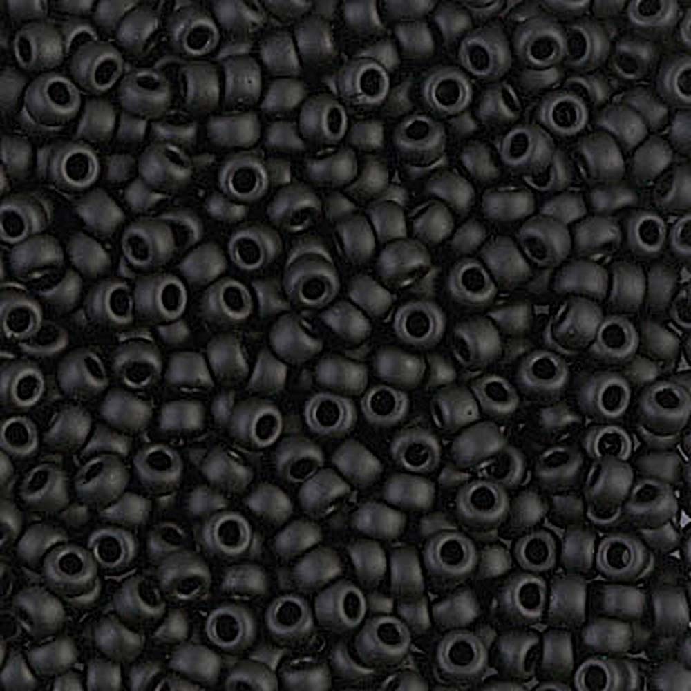 Matte Black Miyuki Seed Beads 8/0