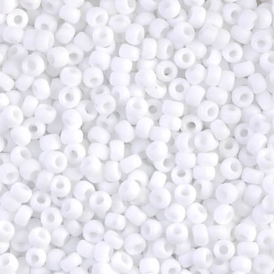 Matte White Miyuki Seed Beads 8/0