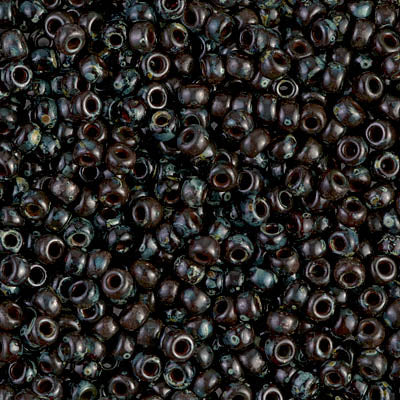Garnet Transparent Picasso Miyuki Seed Beads 8/0