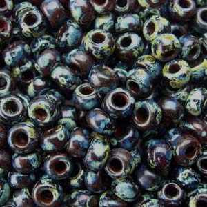 Picasso Garnet Transparent Miyuki Seed Beads 11/0