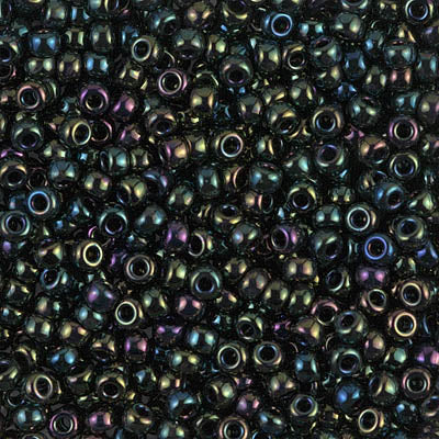 Metallic Forest Green Iris Miyuki Seed Beads 8/0