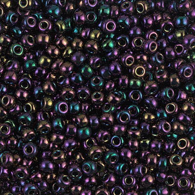 Metallic Dark Plum Iris Miyuki Seed Beads 8/0