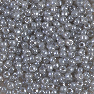 Grey Ceylon Miyuki Seed Beads 8/0