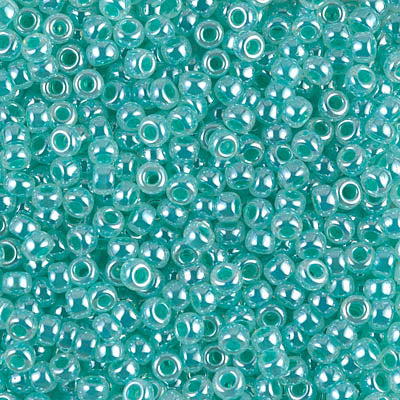 Aqua Green Ceylon Miyuki Seed Beads 8/0