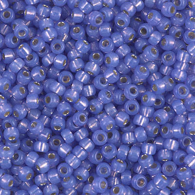 Dyed Violet Silver-Lined Alabaster Miyuki Seed Beads 8/0