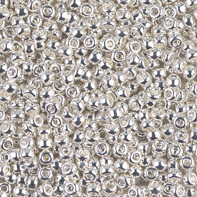 Bright Sterling Plated Miyuki Seed Beads 8/0