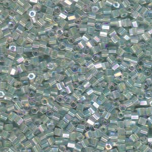 Seafoam Lined Crystal AB Miyuki Hex Cut Seed Beads 8/0