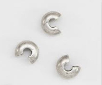 Crimp Cover Antique Silver Plate 5mm
