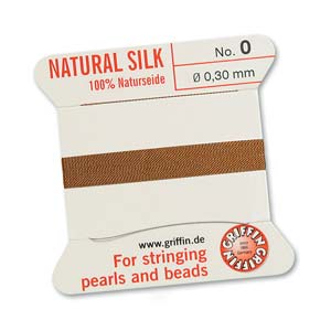 Griffin Natural Silk Bead Cord - Carnelian