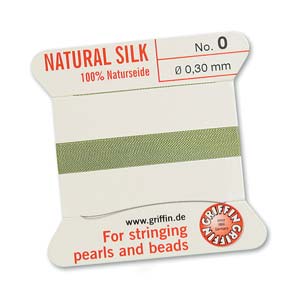 Griffin Natural Silk Bead Cord - Jade