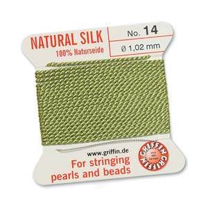 Griffin Natural Silk Bead Cord - Jade