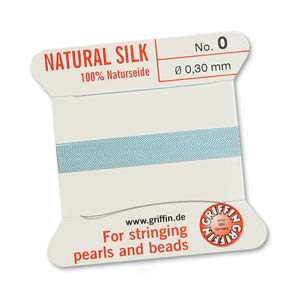 Griffin Natural Silk Bead Cord - Turquoise