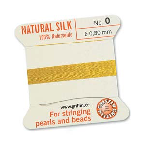 Griffin Natural Silk Bead Cord - Yellow
