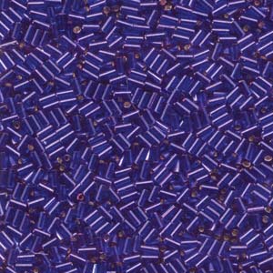 Silver-Lined Violet Miyuki Bugle Beads 3mm (#1)