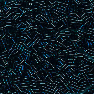 Metallic Blue Iris Miyuki Bugle Beads 3mm (#1)