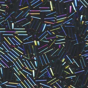 Blue Iris Variegated Miyuki Bugle Beads 6mm (#2)