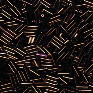 Metallic Brown Iris Miyuki Bugle Beads 6mm (#2)