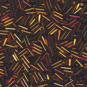 Metallic Gold Iris Miyuki Bugle Beads 6mm (#2)